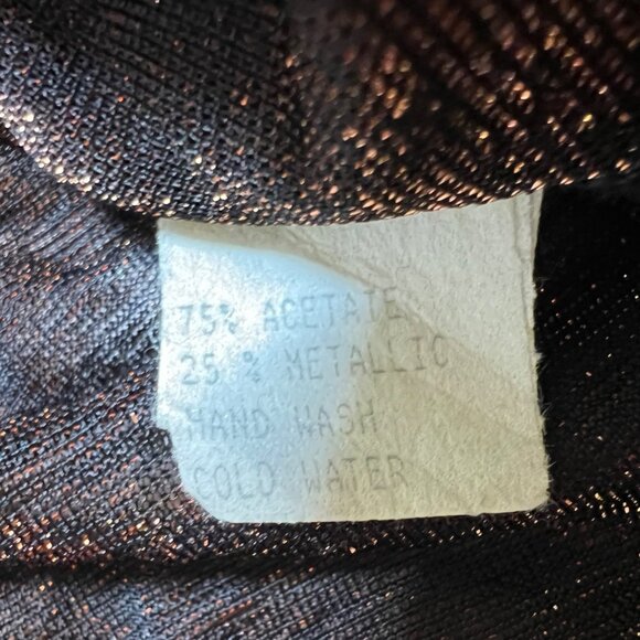 Sheer Metallic Fairy Grunge Whimsigoth Top Brown Edgy Y2K Gothic Witchy Small - Picture 8 of 9